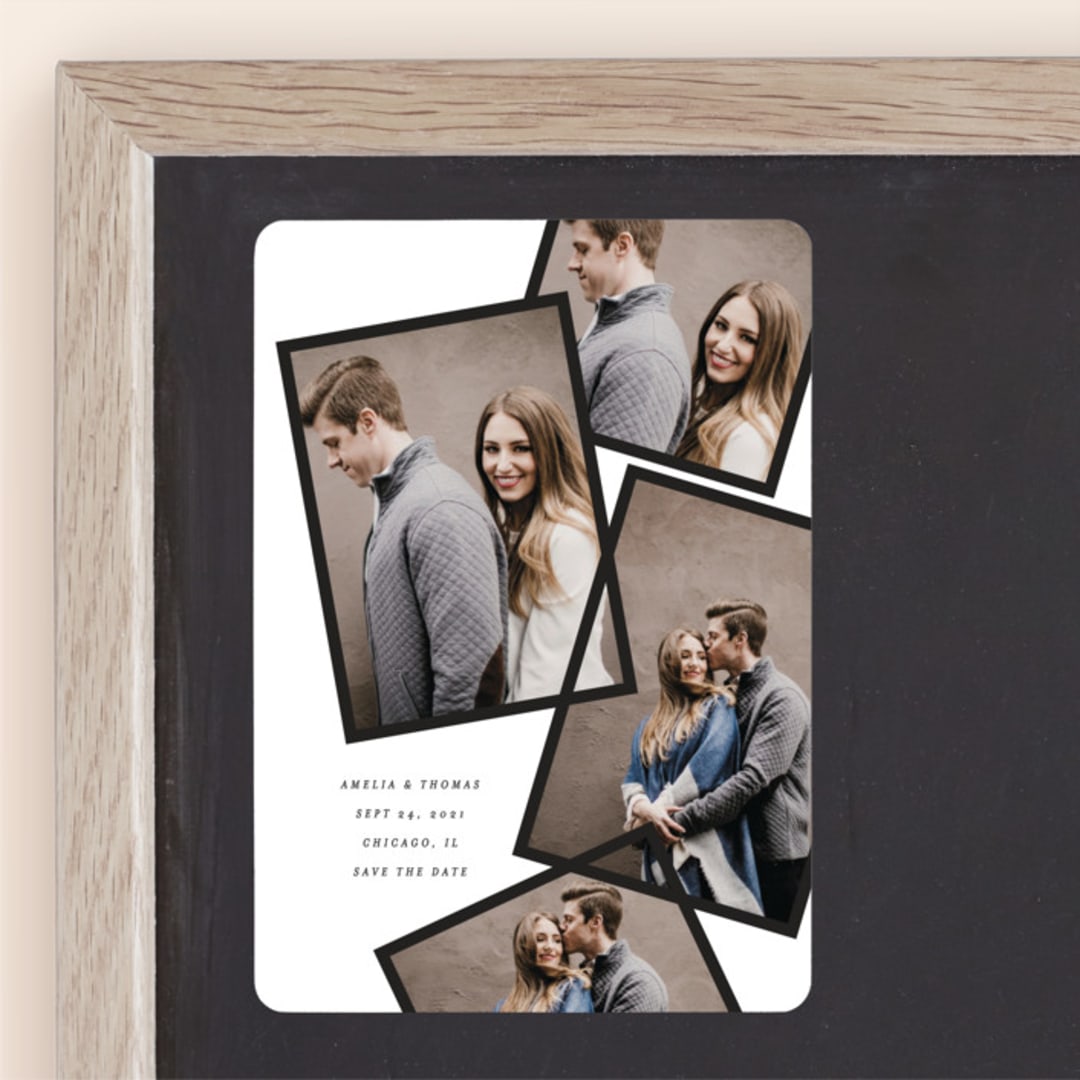 "modern day" - Save the Dates in Charcoal by Baumbirdy - Front