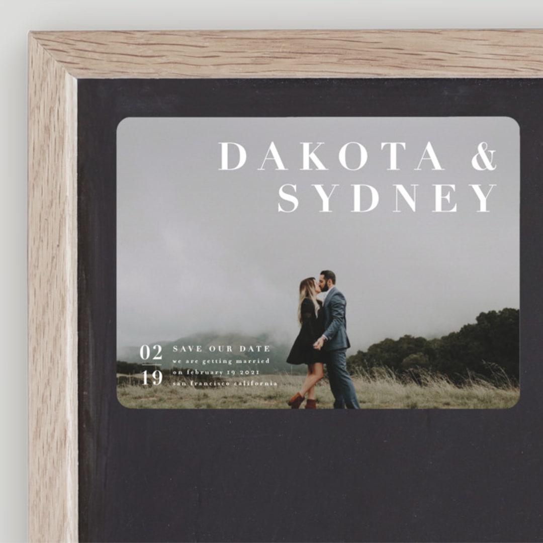 "Minimalism" - Save the Dates in Ivory by Shannon Chen of Four Wet Feet Studio - Front