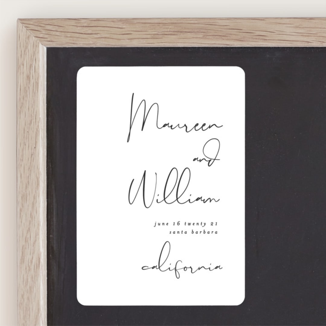 "A few words" - Save the Dates in Cotton by Susan Brown - Front