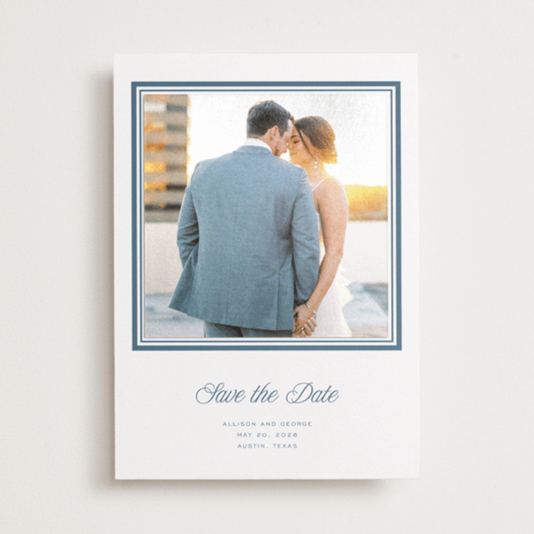"Lauren" - Save the Date Photo Mount Cards in Winterberry by Blustery August - Front