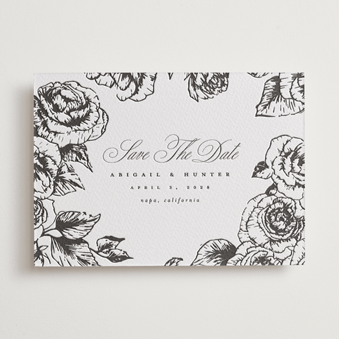 "garden" - Letterpress Save The Dates in Garden by Leah Bisch - One Color