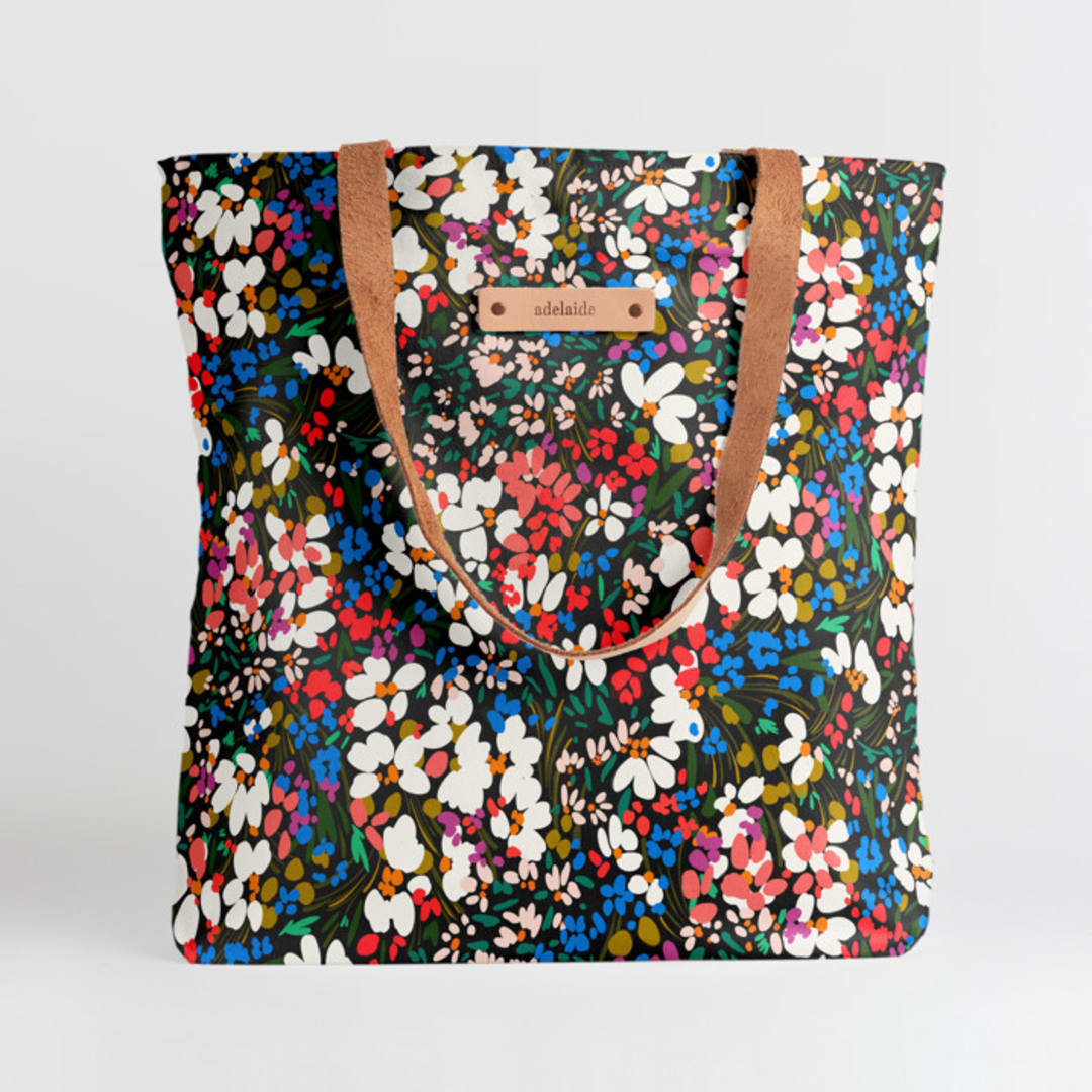 "garden club" - Snap Tote in Roses by Angela Marzuki - Snap Tote