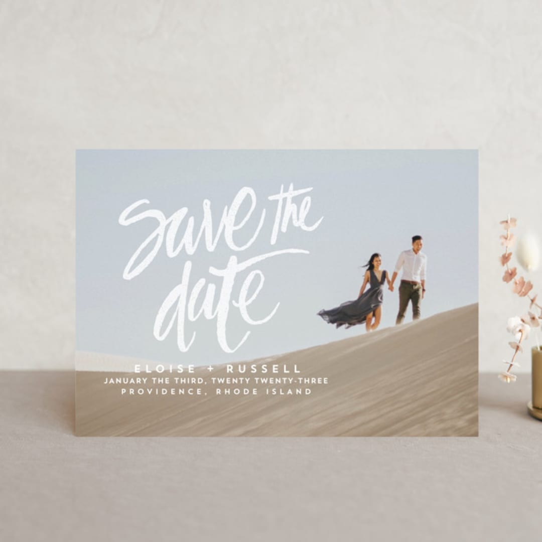 "Lovely Brush" - Save the Dates in Frost by Aspacia Kusulas - Front