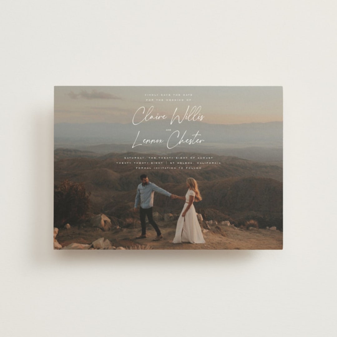 "Full Photo" - Save the Dates in Chiffon by Orasie - Front