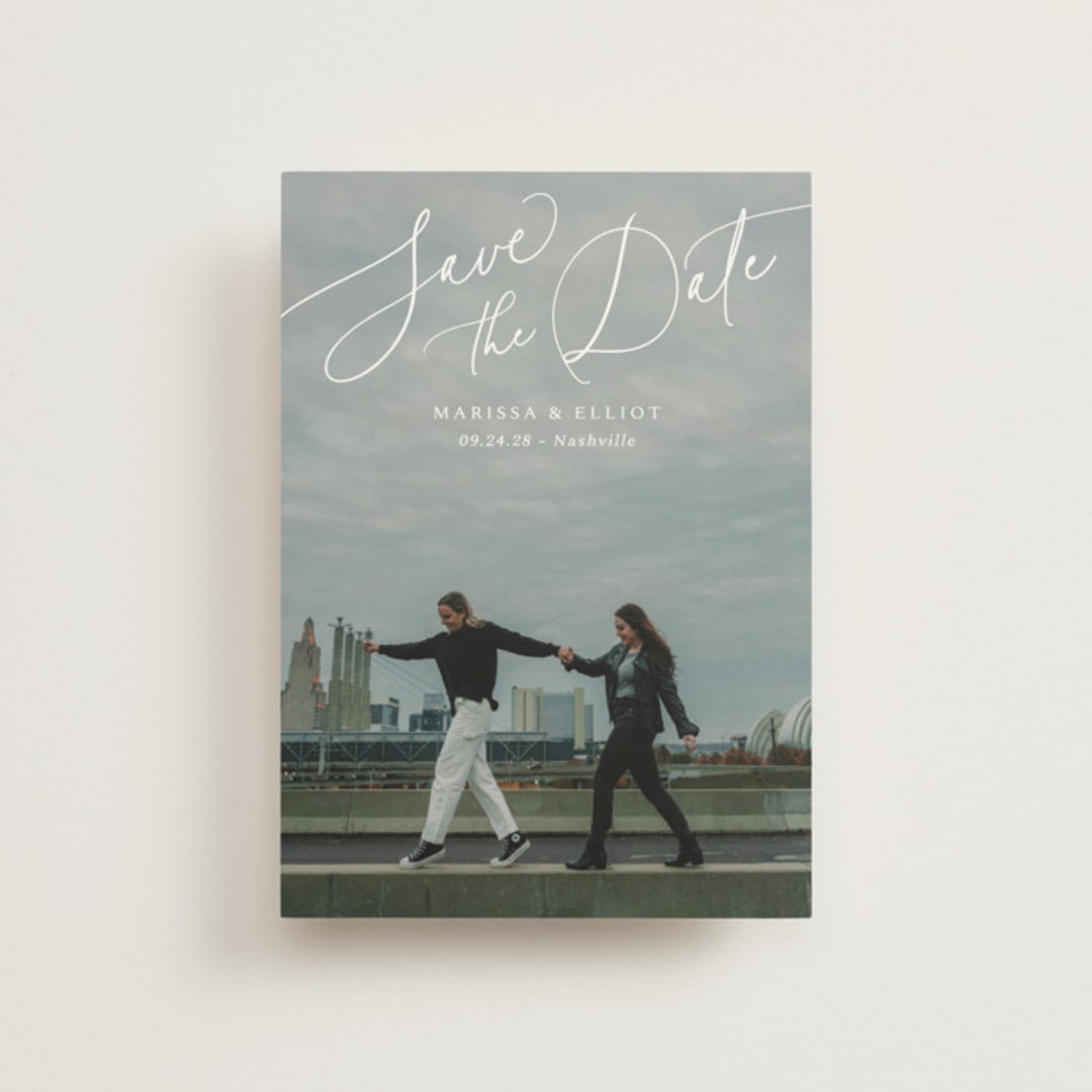 "On The Horizon" - Save the Dates in Pearl by Kaydi Bishop - Front