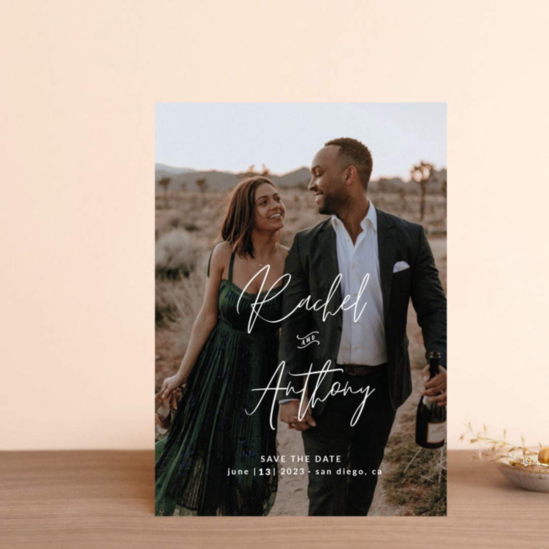 "Growing Love" - Save the Dates in Dahlia by Alice Carmen - Front