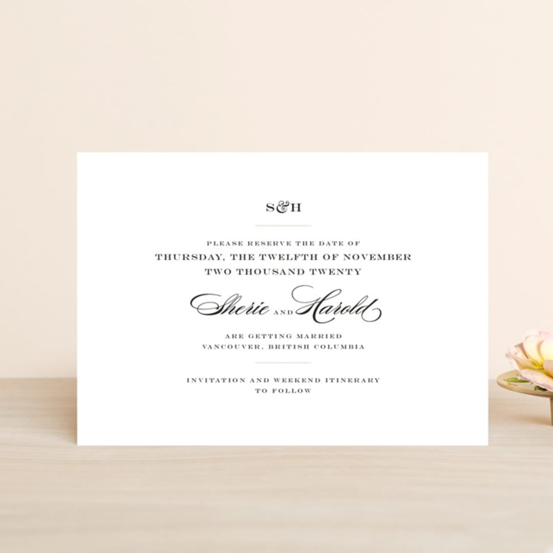 "Charming Go Lightly" - Save the Dates in Feather by danielleb - Front