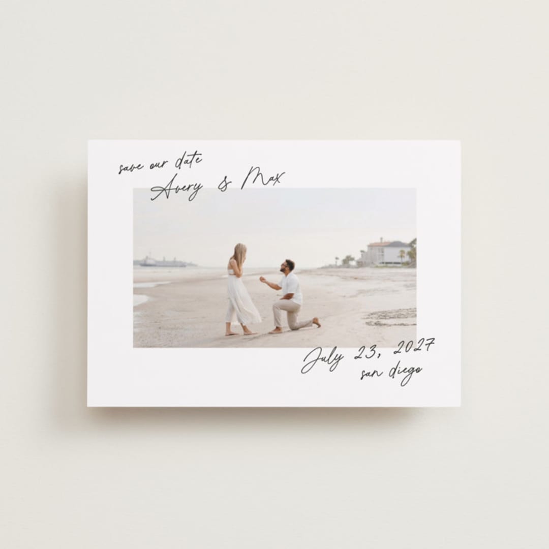 "Joyful Jot" - Save the Dates in Pearl by Lindsay Megahed - Front