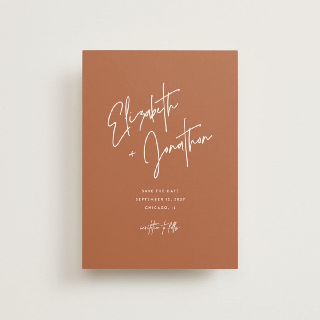 "Marked" - Save the Dates in Rust by JoAnn Jinks - Front