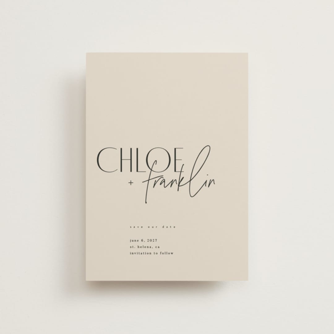 "Layered" - Save the Dates in Natural by Kelly Schmidt - Front