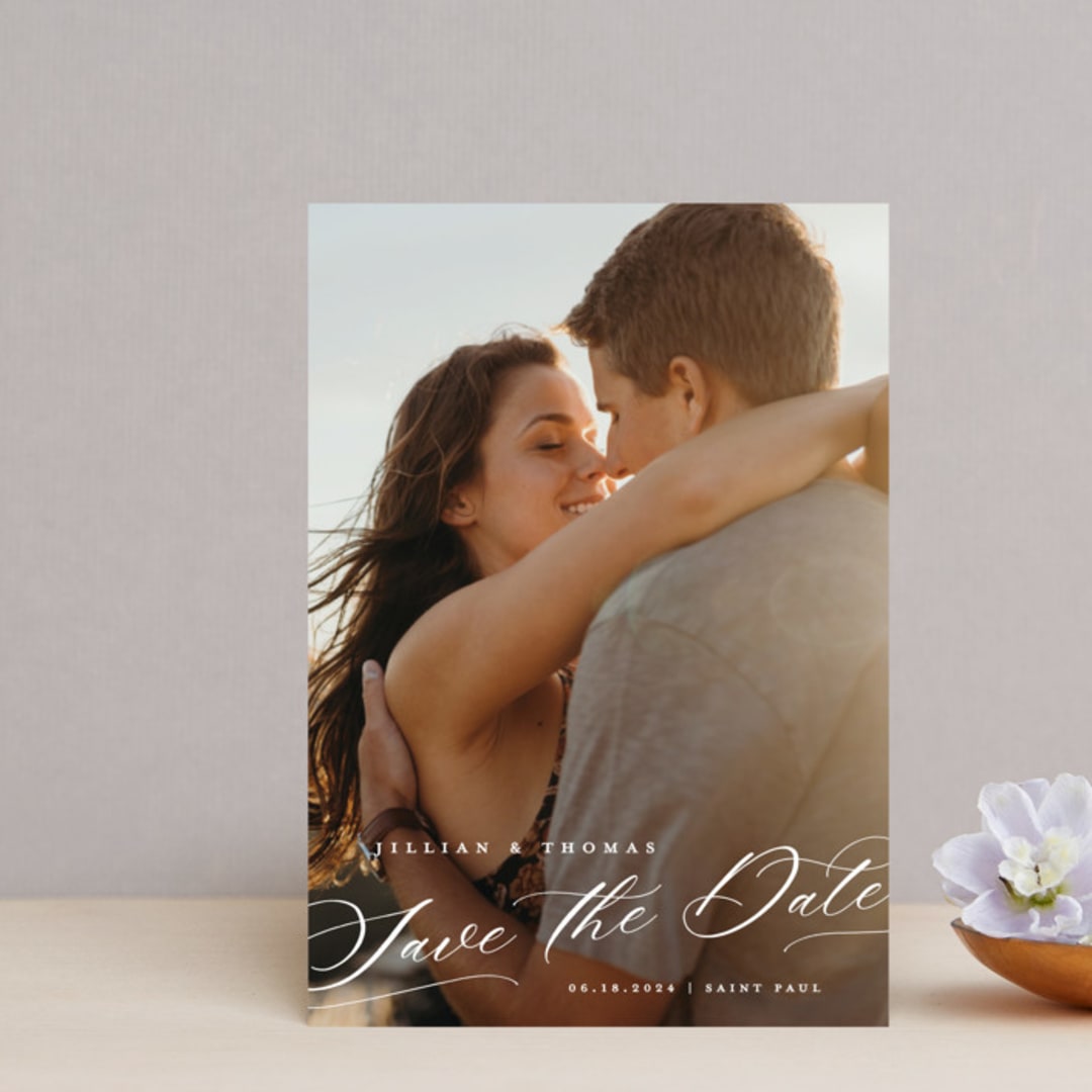 "Slant" - Save the Dates in Snow by Michelle Taylor - Front