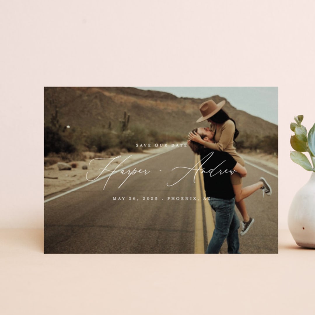 "Airy Type" - Save the Dates in Snow by Genna Blackburn - Front