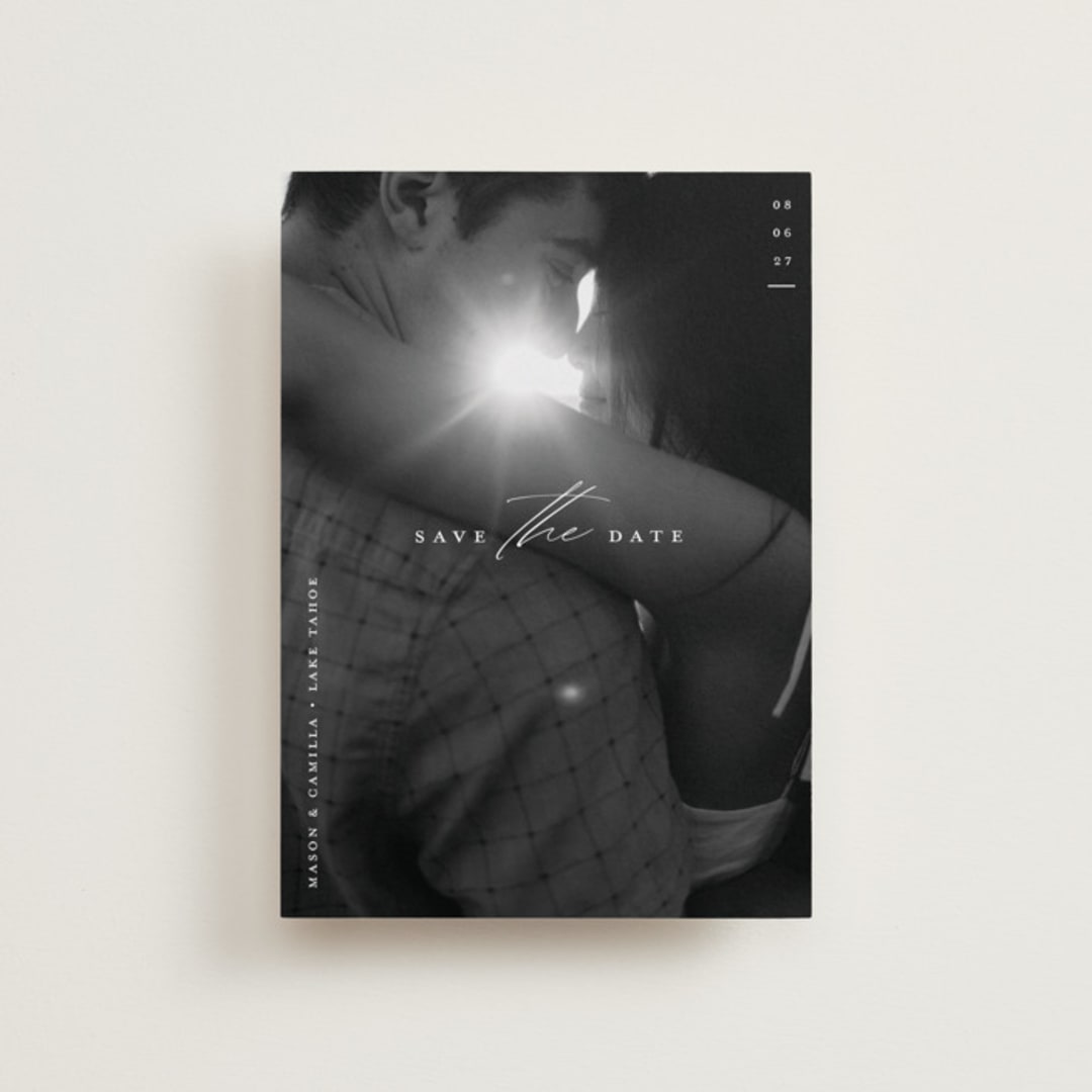 "Focal" - Save the Dates in Pearl by Christie Garcia - Front