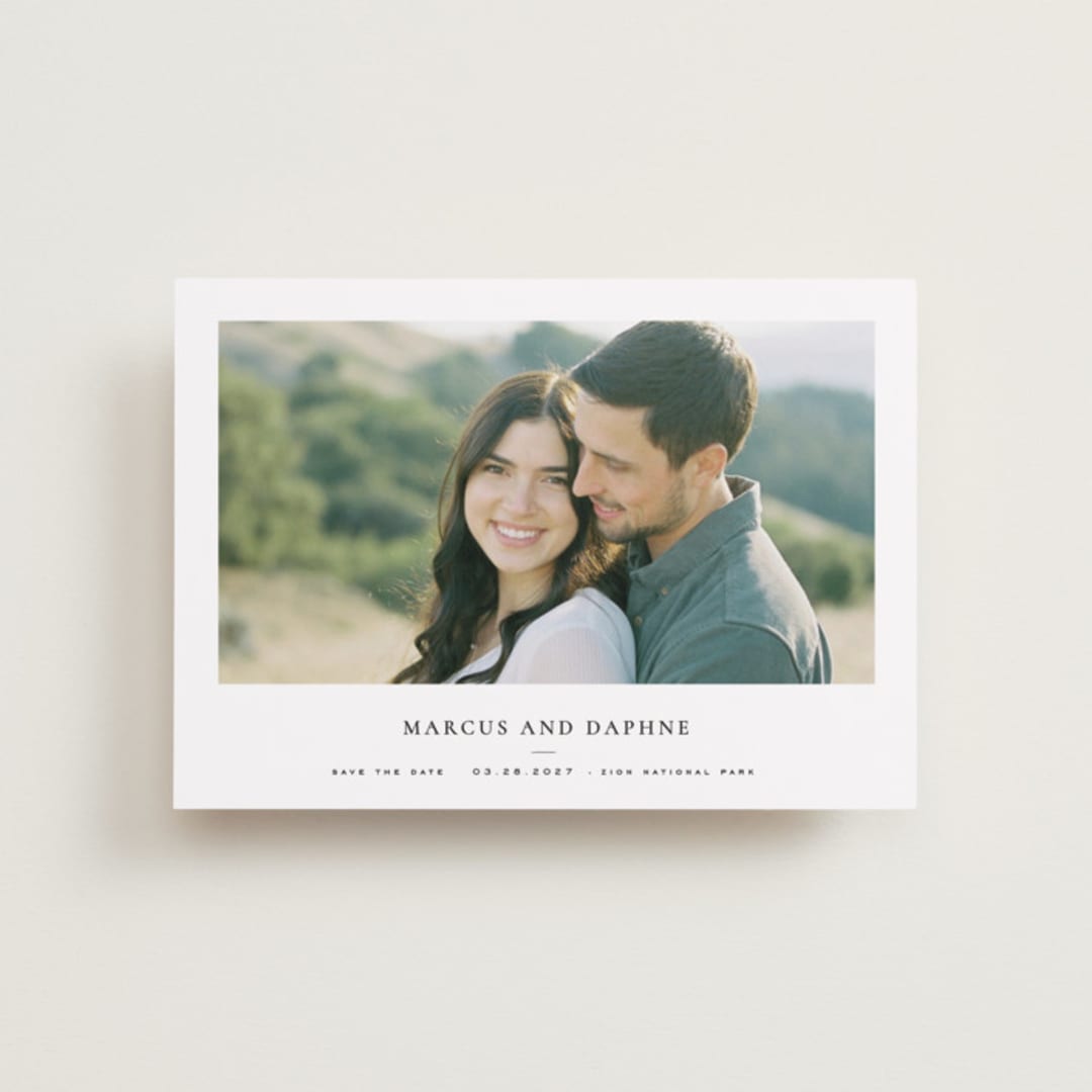 "Daisies" - Save the Dates in Ink by Wildfield Paper Co - Front