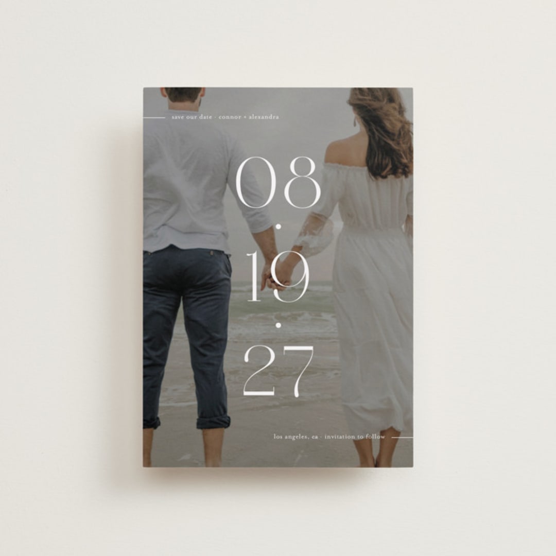 "Horizon Line" - Save the Dates in Pearl by Olivia Goree - Front