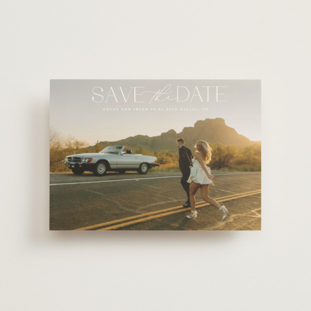 "prose" - Save the Dates in Ivory by Maja Cunningham - Front