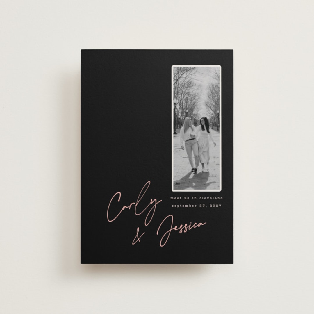 "Album Cover" - Save the Dates in Noir by Merian - Front