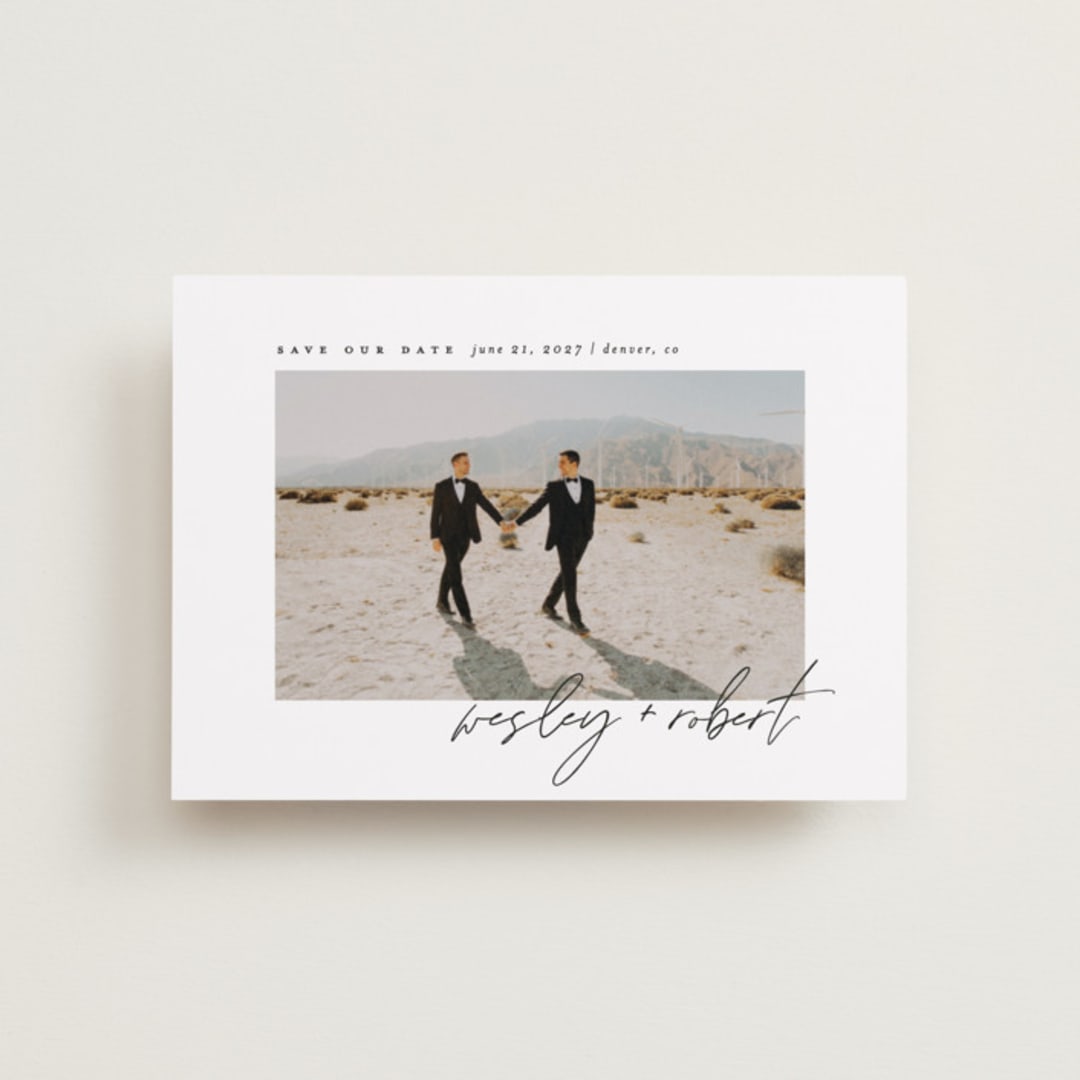 "Horizon" - Save the Dates in Silk by Kelly Schmidt - Front