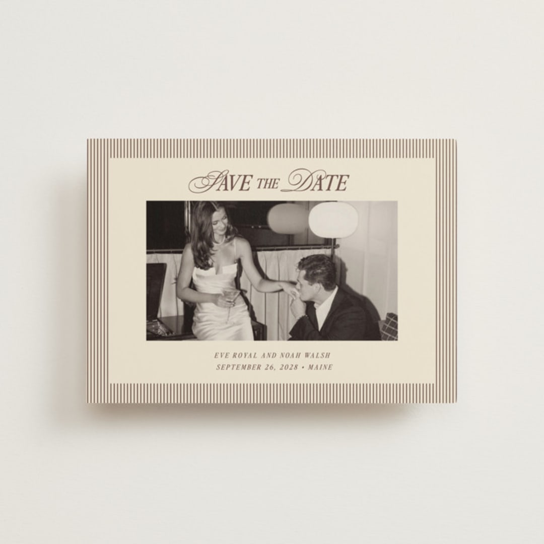 "Sienna" - Save the Dates in Maroon by Pati Cascino - Front