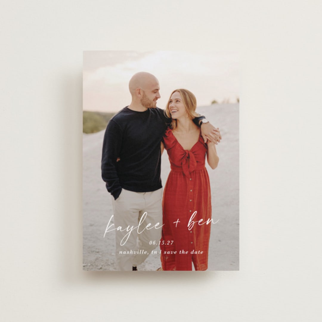"Lovely" - Save the Dates in Snow by Sarah Curry - Front