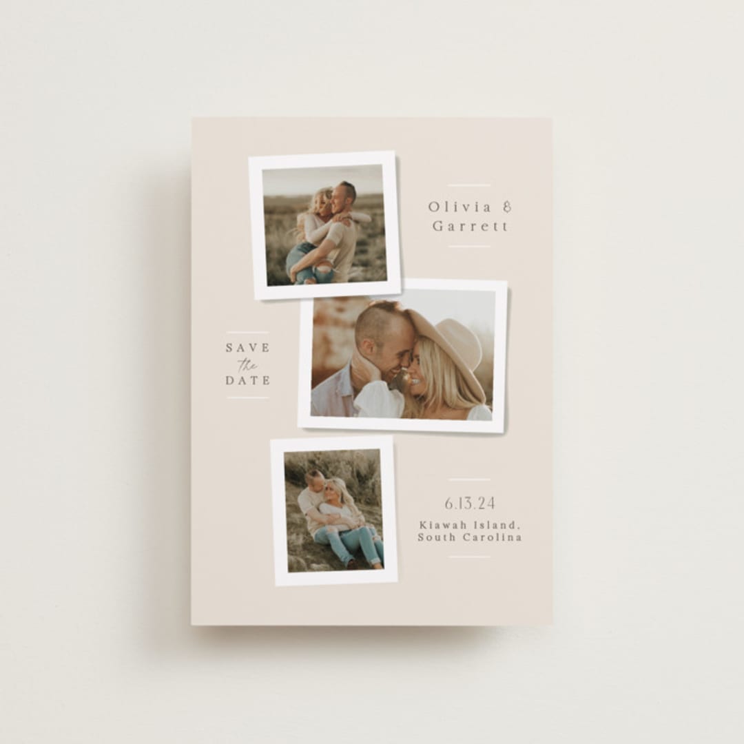 "Portraits" - Save the Dates in Champagne by Jennifer Wick - Front