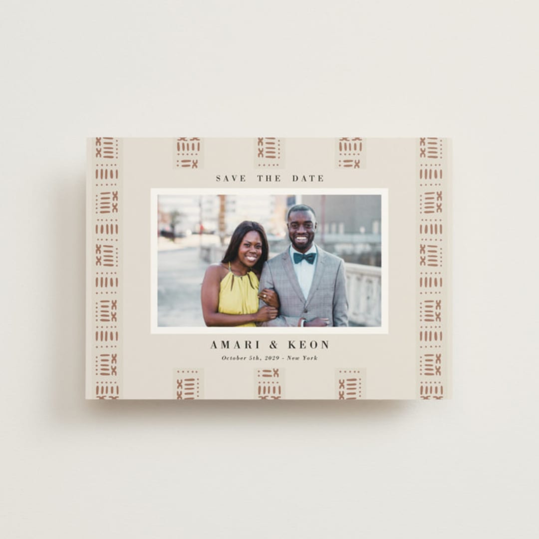 "Amari" - Save the Dates in Ivory by Oma N. Ramkhelawan - Front