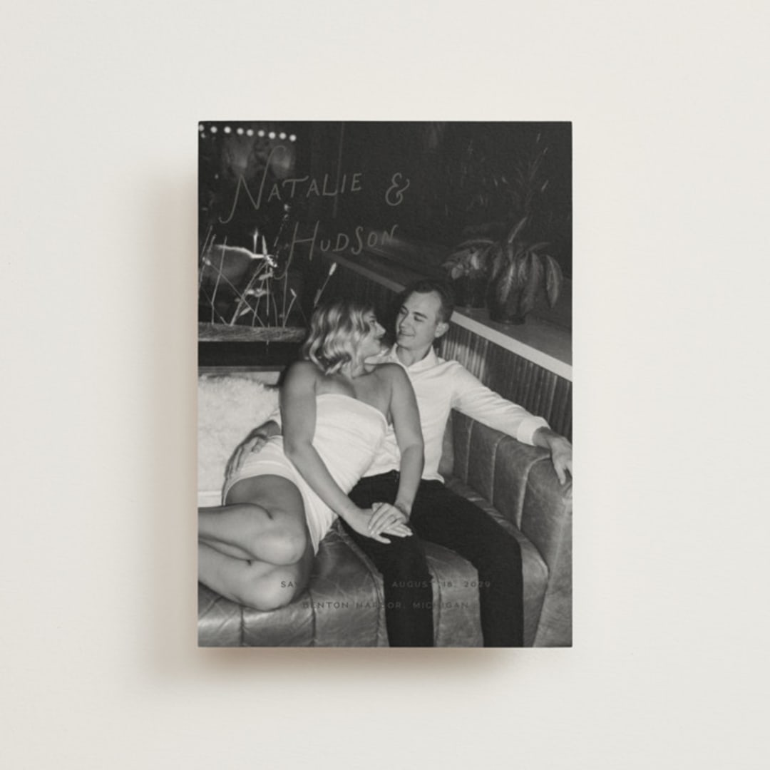 "Lovers" - Save the Dates in Buttercream by Pixel and Hank - Front