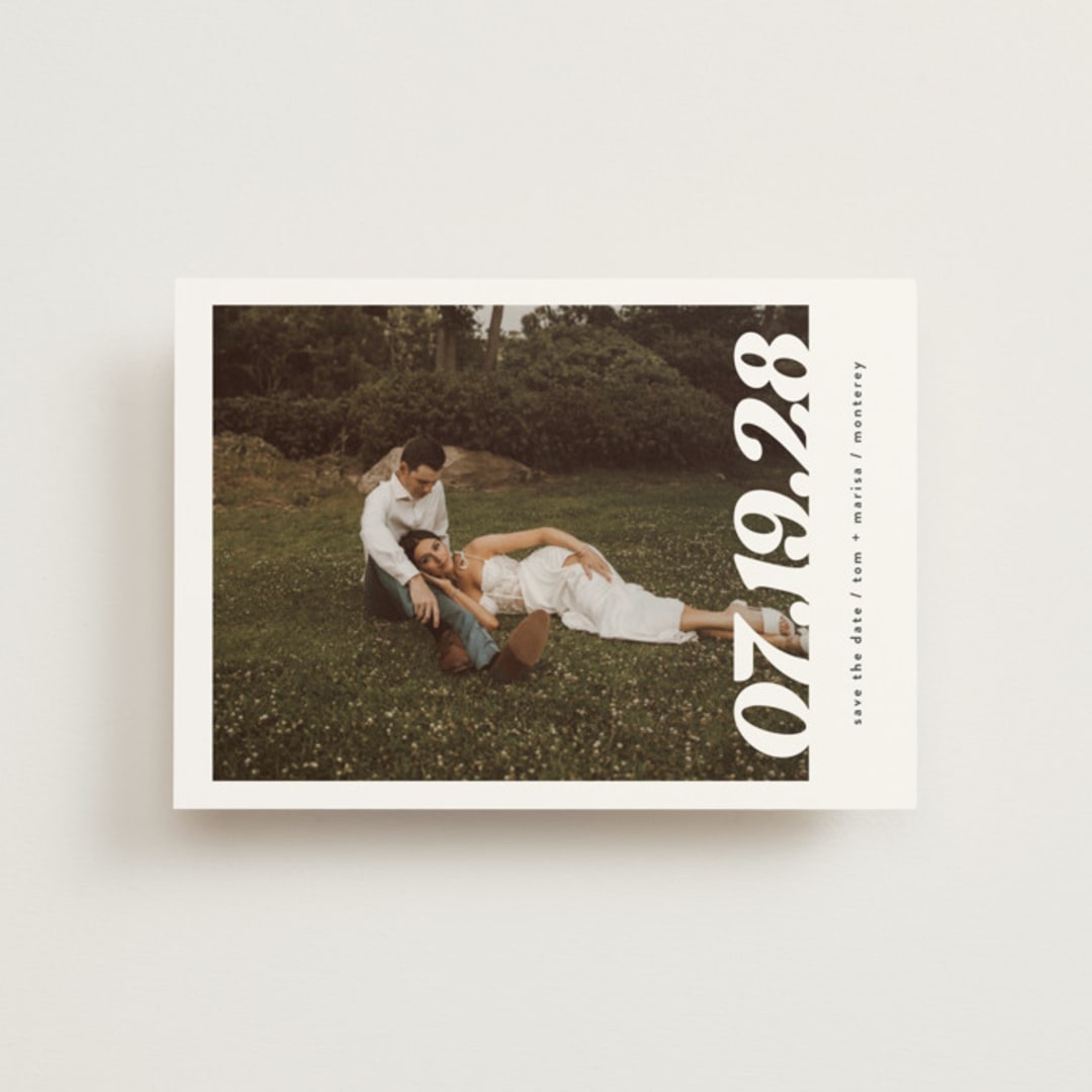 "Sidele" - Save the Dates in Pearl by Christie Garcia - Front