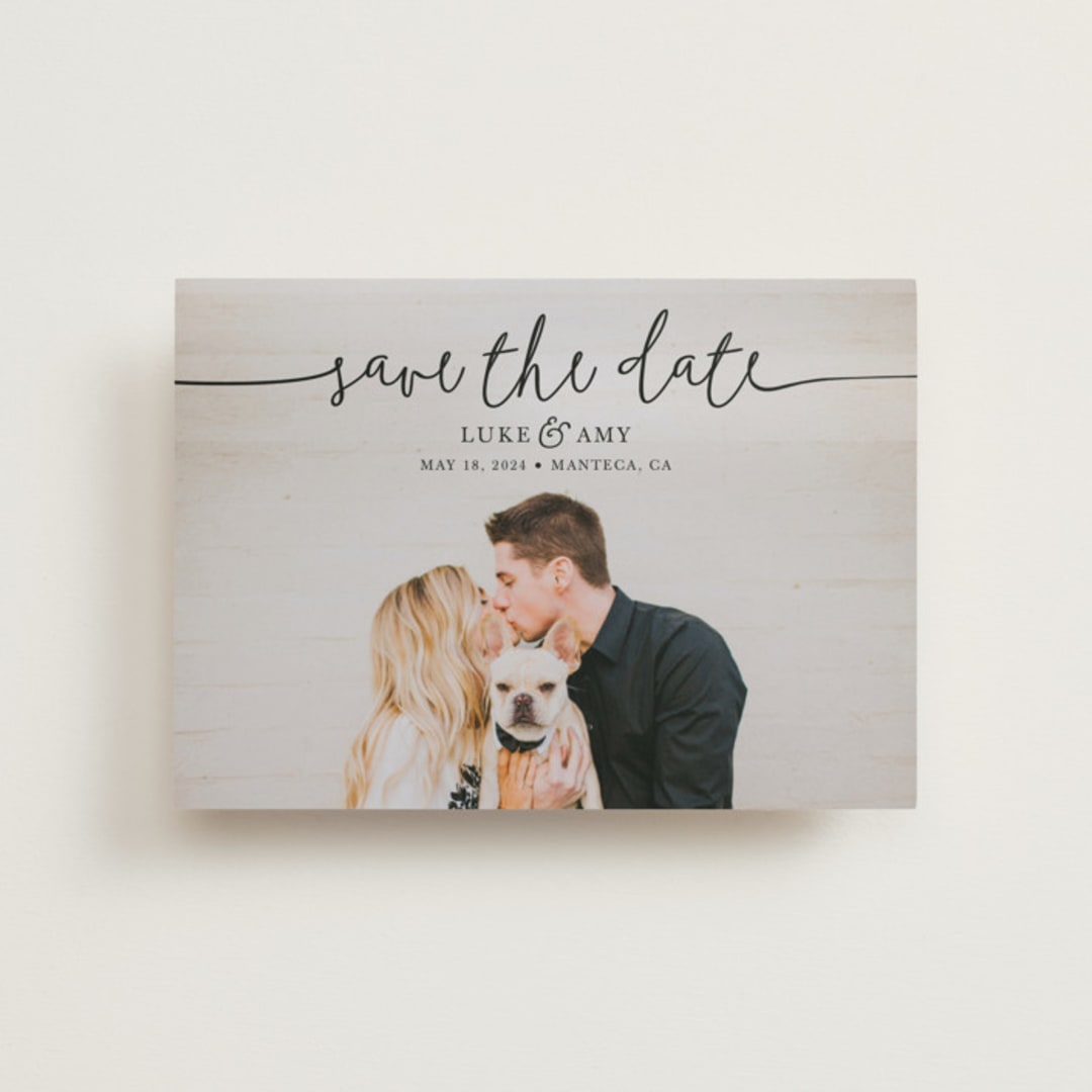"Pretty Love" - Save the Dates in Onyx by Christine Taylor - Front