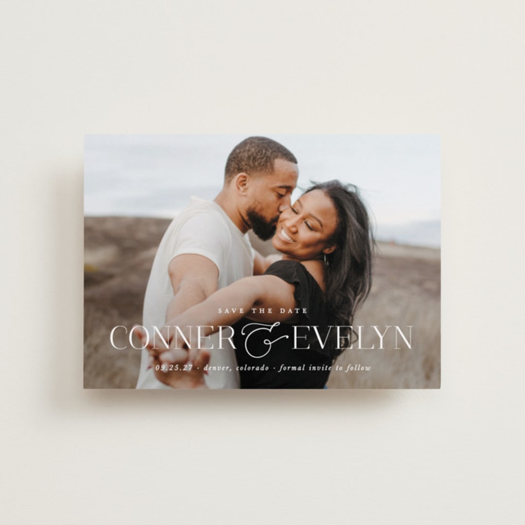 "Simple name" - Save the Dates in Pearl by Brooke Chandler - Front