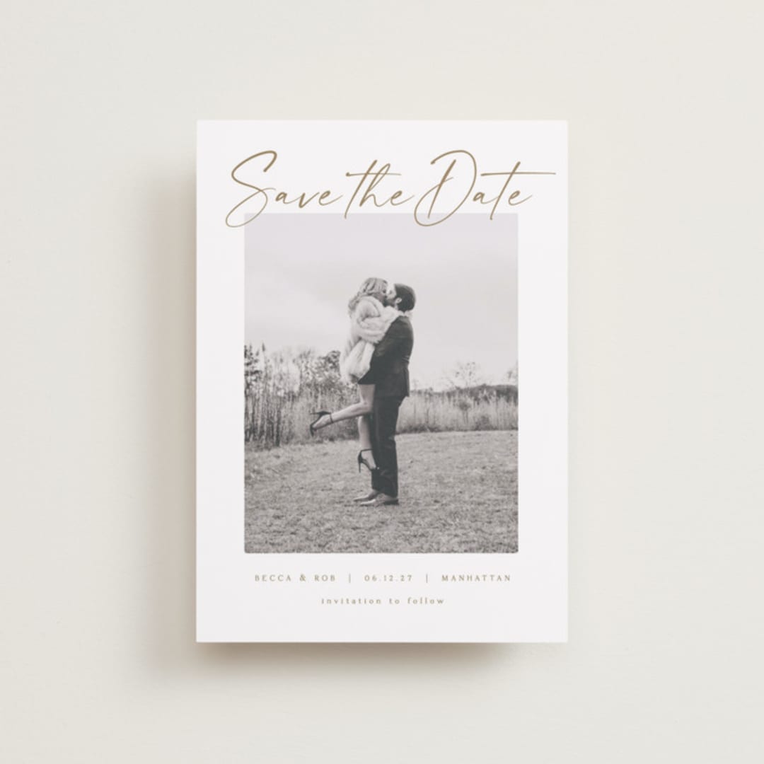 "Flash Dance" - Save the Dates in Ivory by AK Graphics - Front