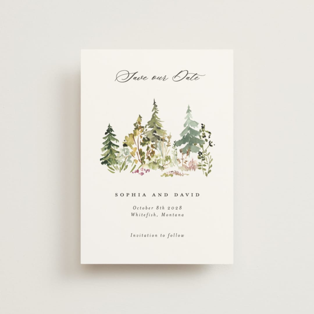 "Great Outdoors" - Save the Dates in Forest by Petra Kern - Front