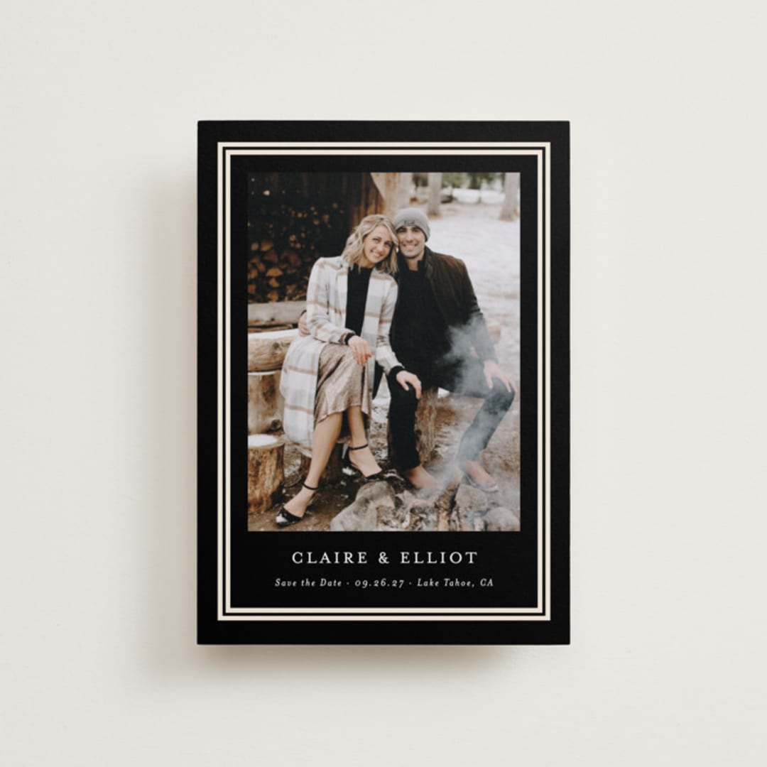 "Preppy Frame" - Save the Dates in Tuxedo by Carolyn MacLaren - Front