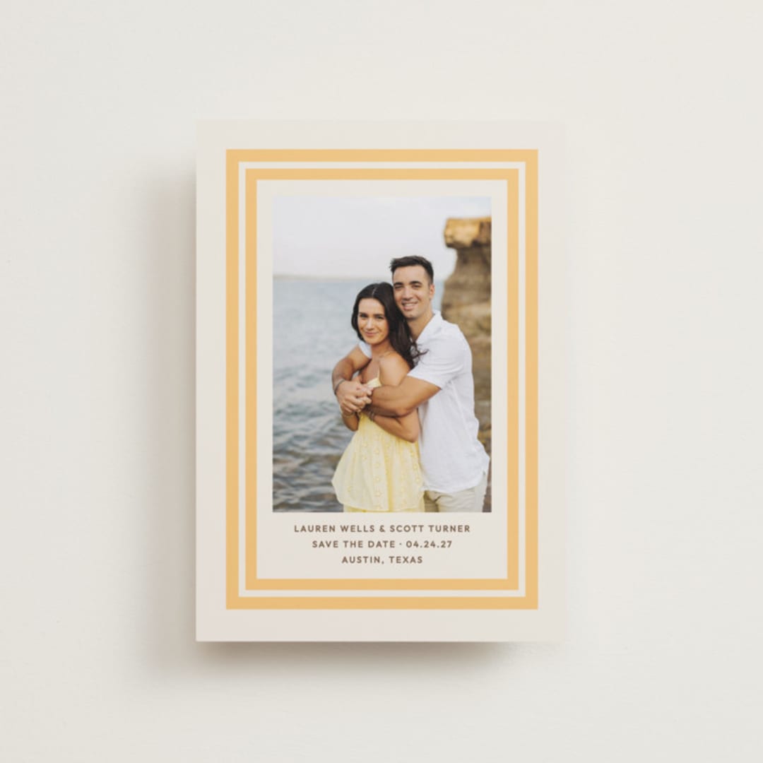 "Negroni" - Save the Dates in Sunflower by Megan Davis - Front