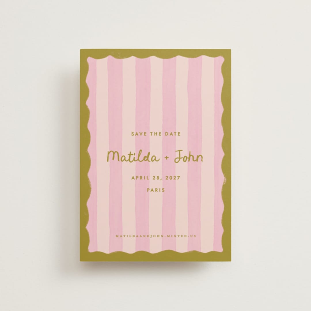 "Paris" - Save the Dates in Macaron by Pink House Press - Front