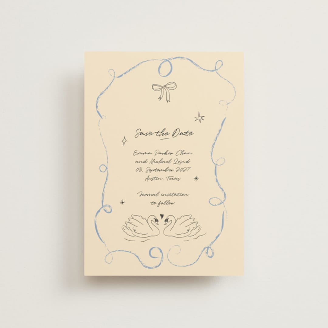 "The Swan" - Save the Dates in Dream by Helena Vitto - Front
