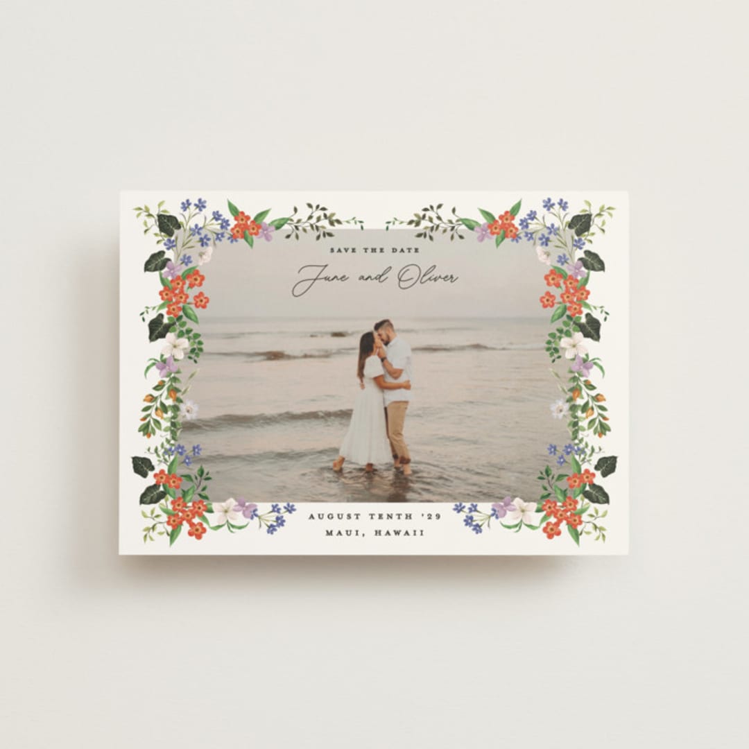 "tropicana" - Save the Dates in Lotus by Sarah Knight - Front