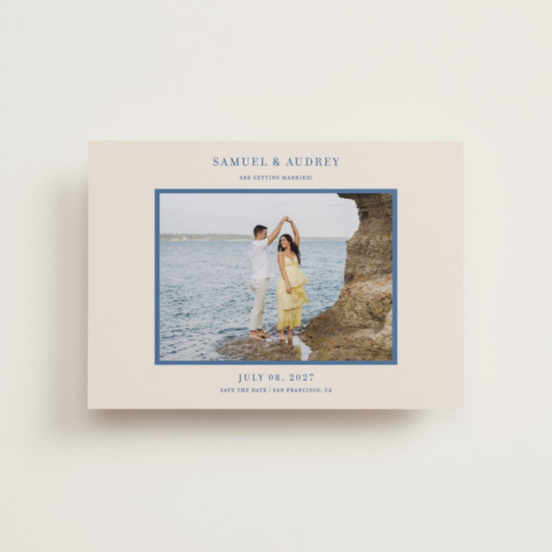 "Bermuda" - Save the Dates in Beach Blue by Ani Somi - Front