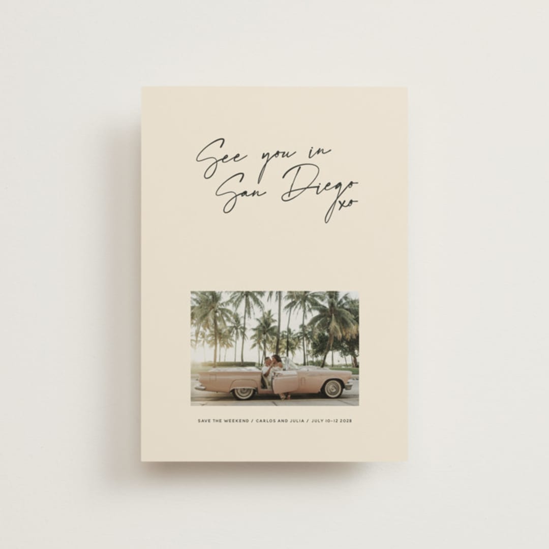 "Heated" - Save the Dates in Mellow by Inkblot Design - Front