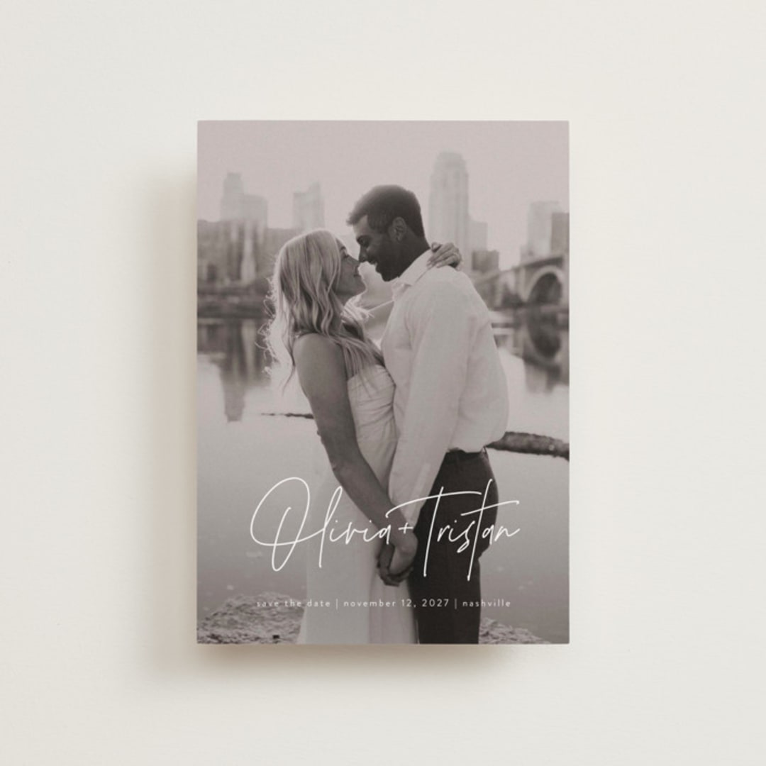 "Signature Pair" - Save the Dates in Pearl by Jessica Williams - Front