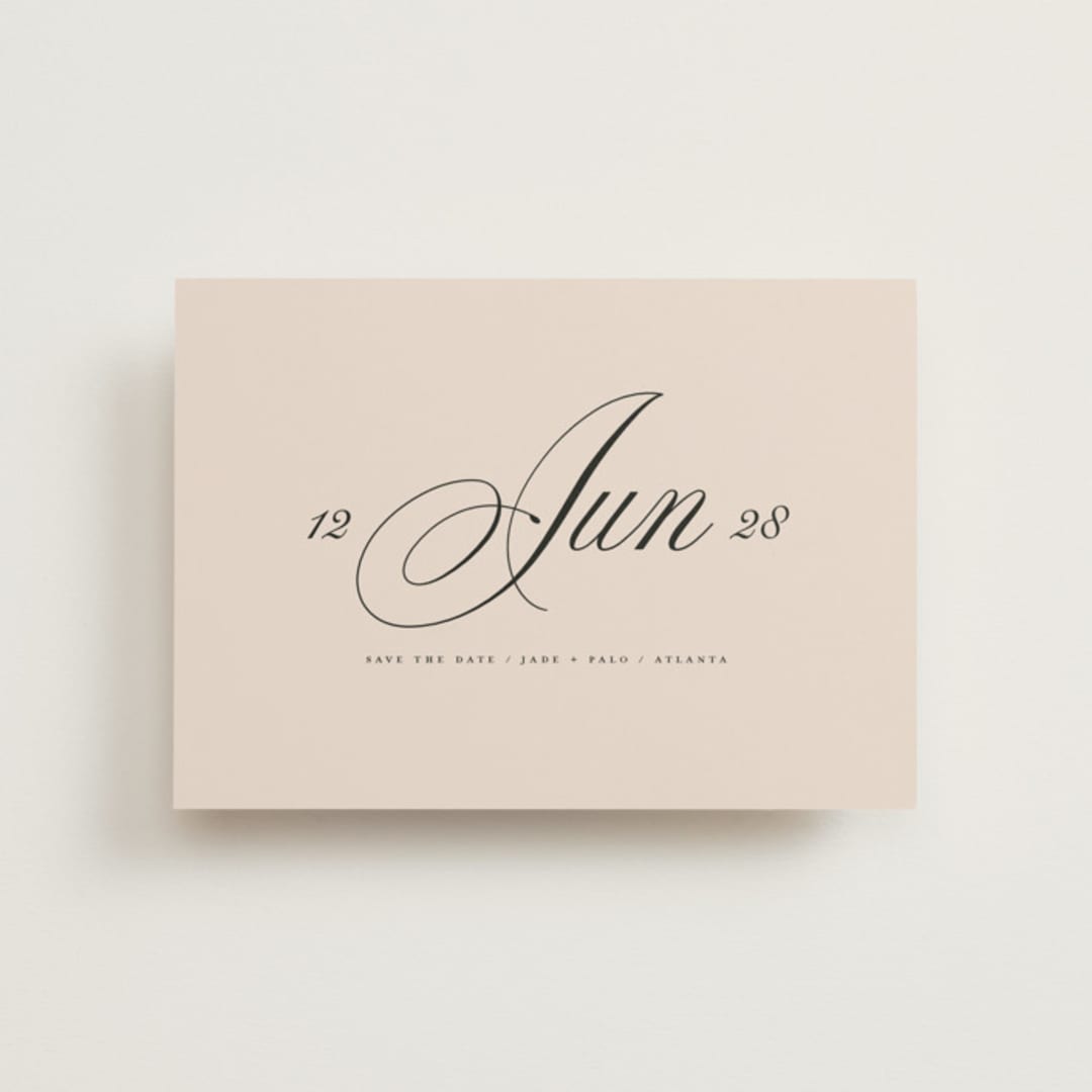 "Simple Date" - Save the Dates in Champagne by Lori Wemple - Front