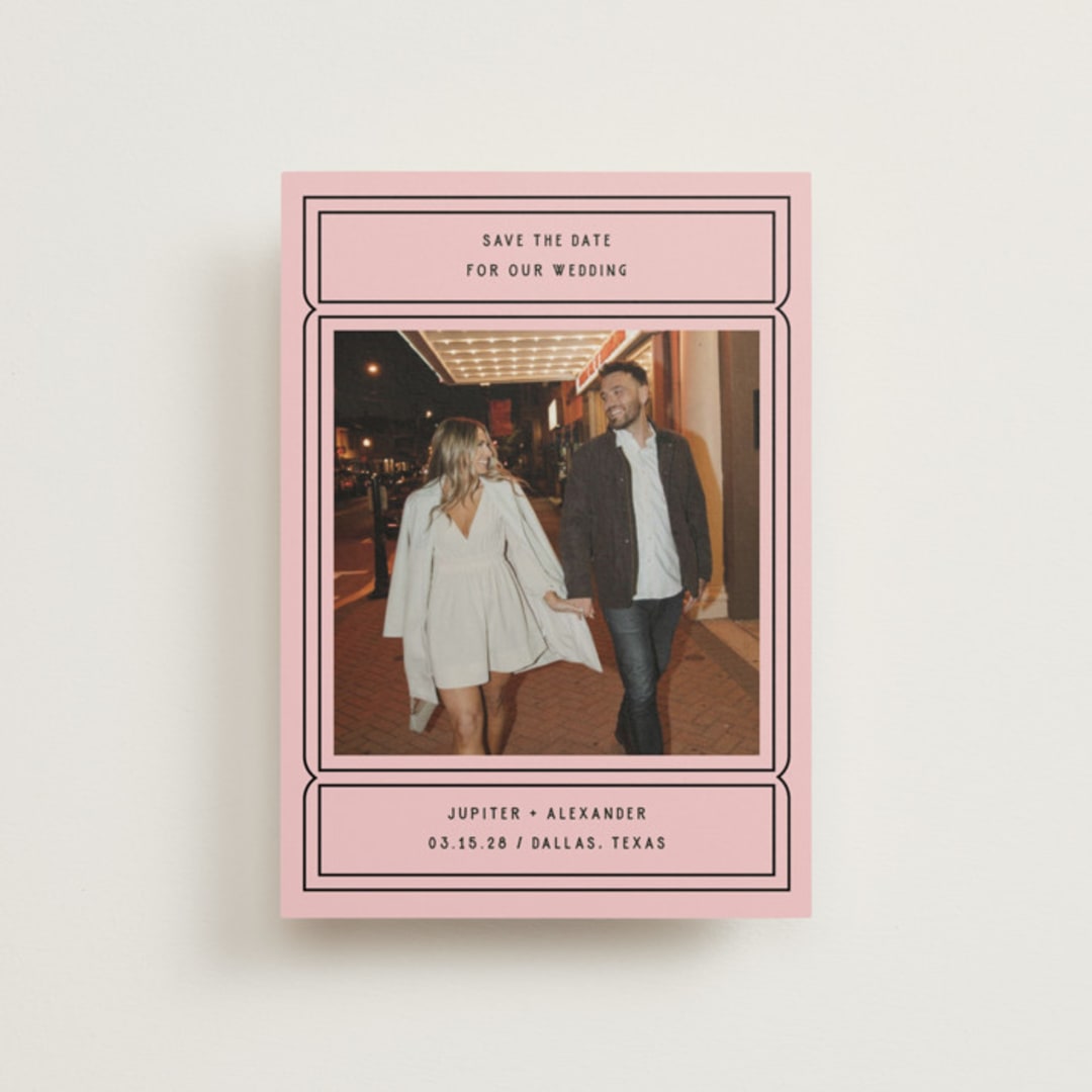 "Ticket" - Save the Dates in Gumdrop by Pati Cascino - Front