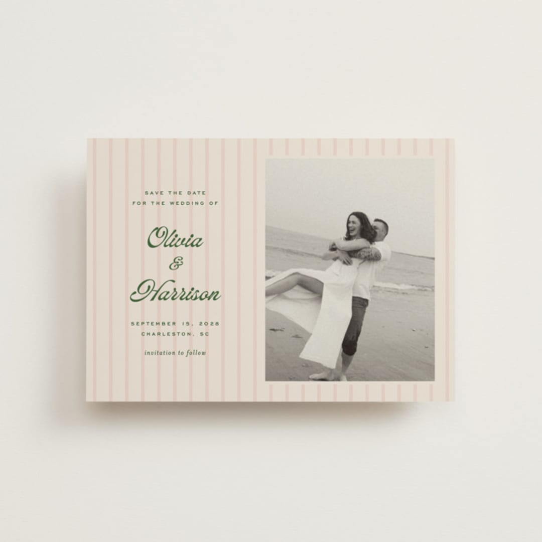"harrison" - Save the Dates in Blush by Ellen Schlegelmilch - Front
