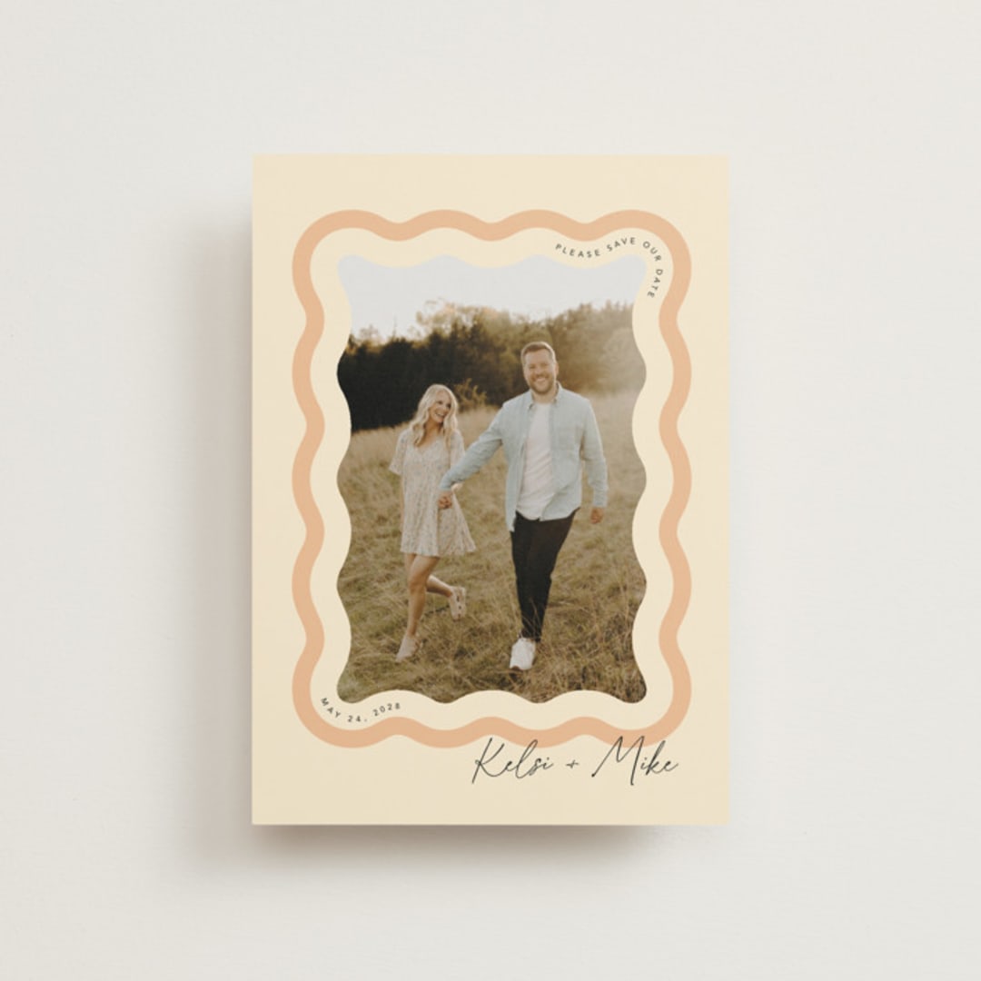 "wavy" - Save the Dates in Seashell by Robert and Stella - Front