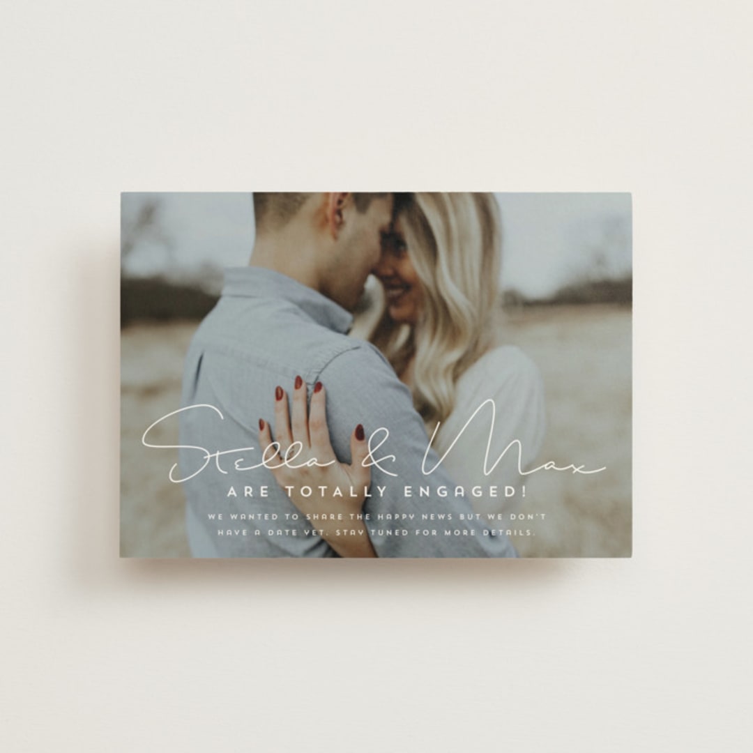 "totally in love" - Save the Dates in Cotton by Lori James - Front