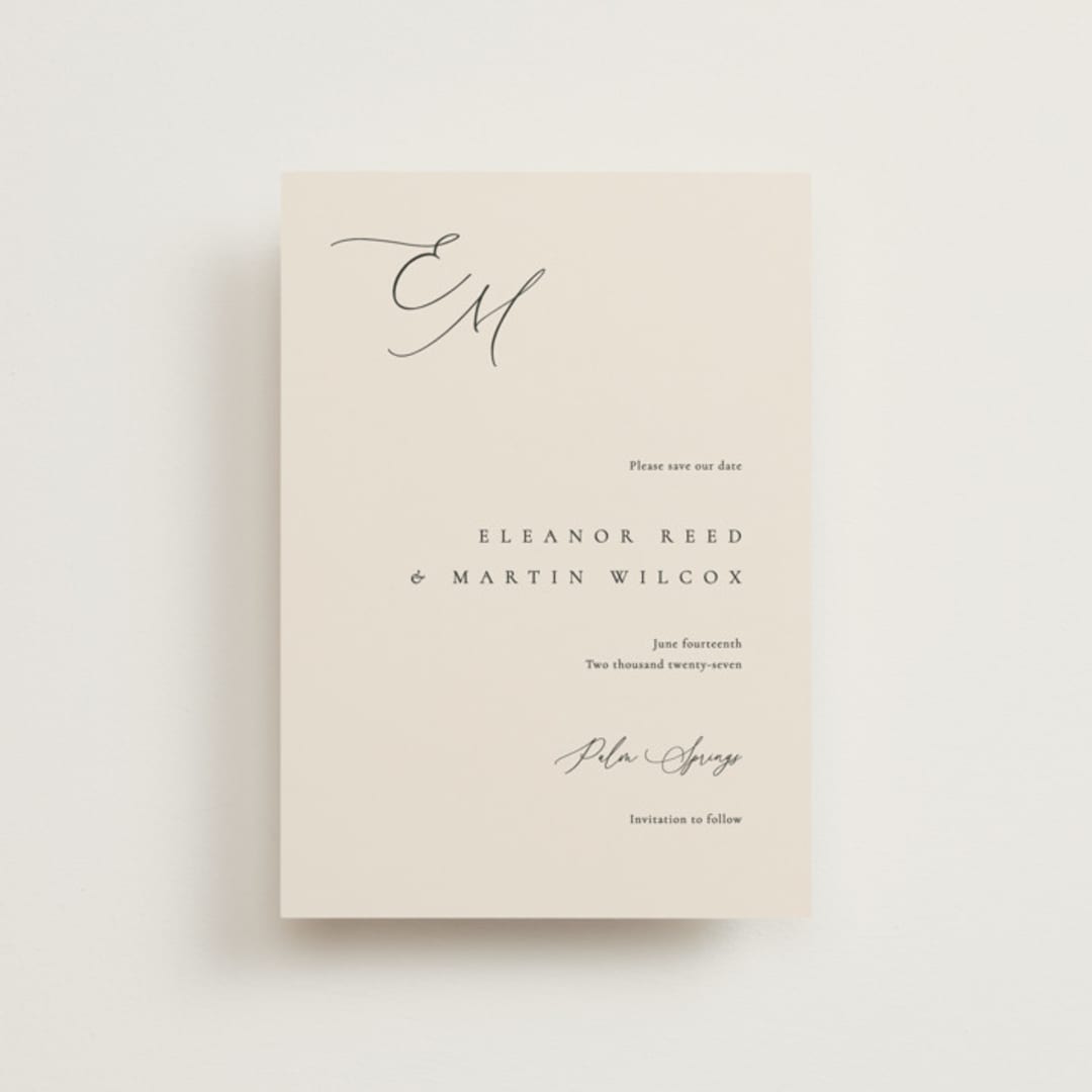 "Corner" - Save the Dates in Linen by Kelly Schmidt - Front