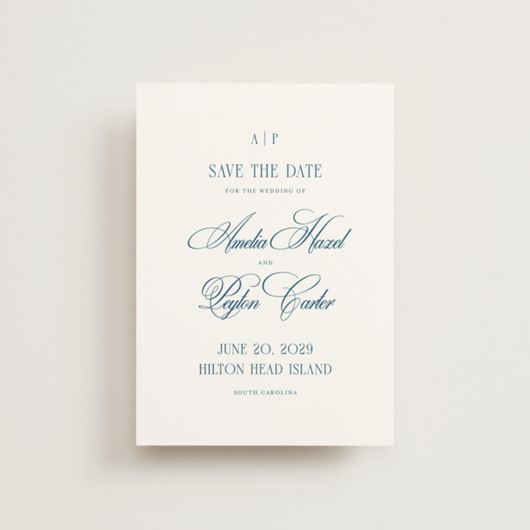 "Hilton" - Save the Dates in Ocean by Kelly Schmidt - Front