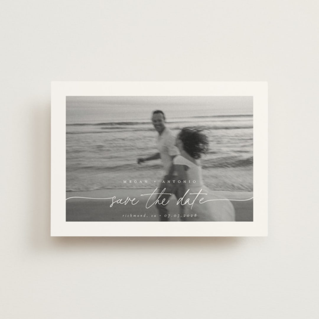 "Gaussian" - Save the Dates in Ivory by Pippa Shaw - Front