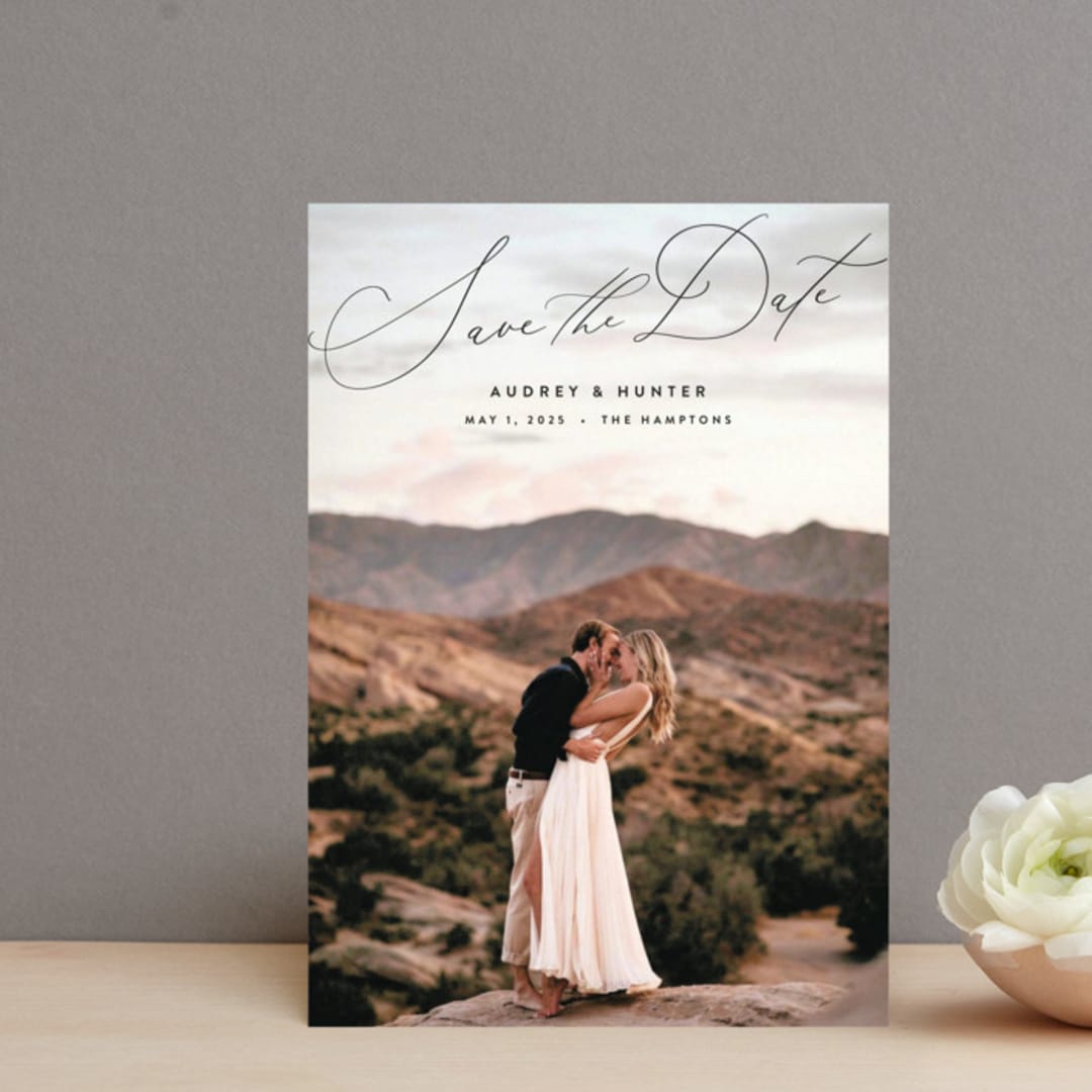 "Smitten" - Save the Dates in Ebony by Nicoletta Savod - Front
