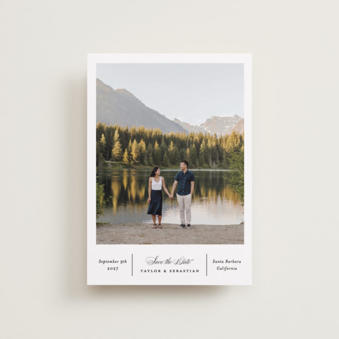 "Simple Columns" - Save the Dates in Alabaster by Erica Krystek - Front